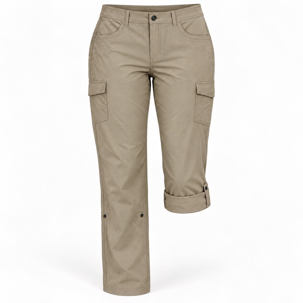Eddie Bauer Outdoor Cargo Convertible Pants Women's 12 NWT UPF 50 Tan